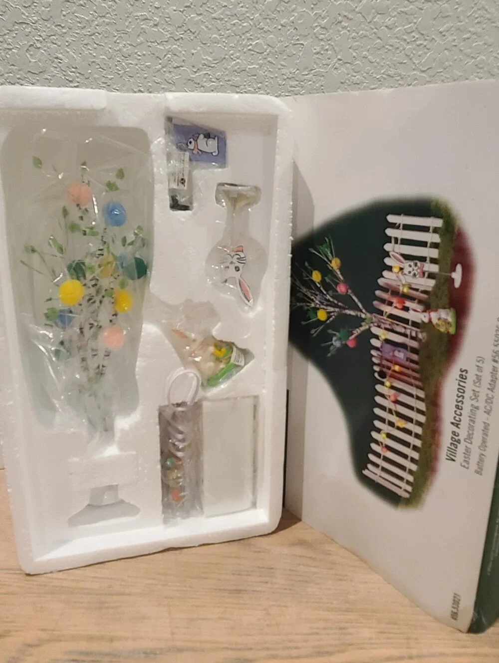 Department 56 Easter Decorating Set Pastel Easter Egg Tree Lights Retired NIB